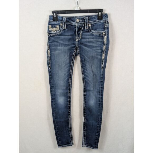 Rock Revival Denim - Rock Revival Karla Cuffed Skinny Jeans E8452CK5S Women's Size 25